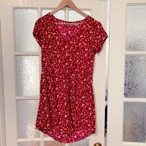 Kimchi Blue Red Floral Mini Dress Size L